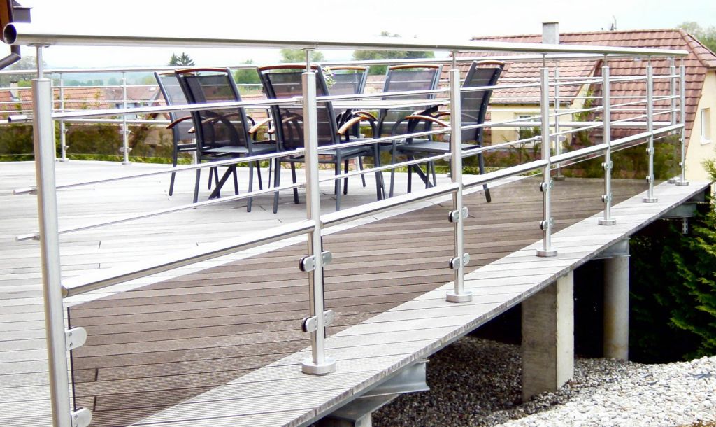 Garde-Corps Inox : Verre + Barre Inox