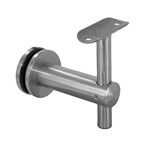 Support main courante inox - fixation sur verre