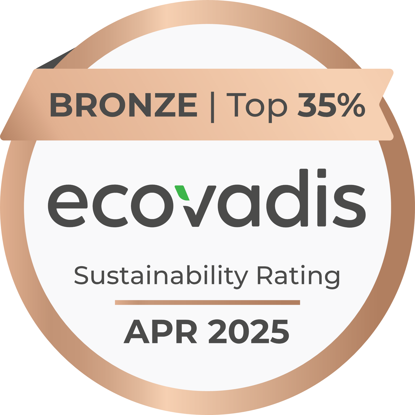 M�daille de bronze RSE �covadis : Top 35%
