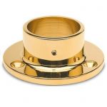 Embase murale pour main courante aspect laiton poli