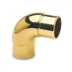 Raccord et coude pour main courante aspect laiton poli