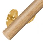 Mains courantes bois en kit - supports aspect laiton