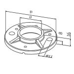 Embase à souder Ø100 mm