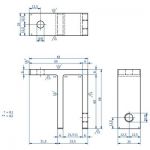 PINCE MURALE MODELE 31 - VERRE EP 16.76 mm à 19 mm - INOX 316