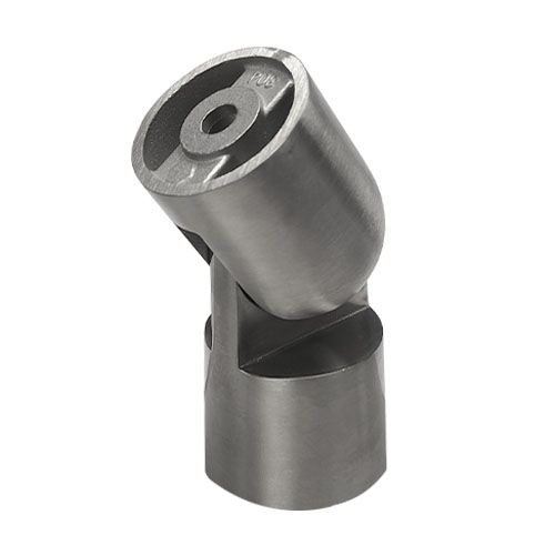Adaptateur inox orientable pour poteaux carr&eacute; et Main courante bois