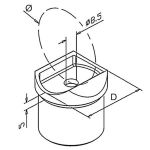 Adaptateur tube/tube Poli miroir