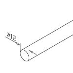 BARRE Ø12 mm - INOX 316 à la coupe