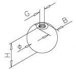 Boule d\'ornement taraudée