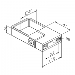 Bride de fixation tube Ø40x40 mm