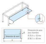 Butée pour profil plat - aspect inox brossé