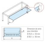 Butée pour profil rond - aspect inox brossé