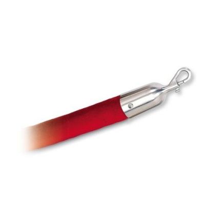 Cordon velours avec 2 mousquetons inox bross�