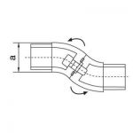 Coude réglable Ø42,4 mm