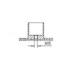 Embase manchon m&acirc;le - 3 vis de fixation