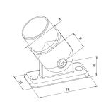 Embase orientable fixation latérale noir anthracite