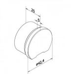 EMBOUT PLAT POUR MAIN COURANTE LED Ø 42.4 mm - INOX 316