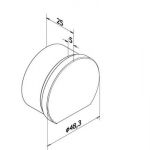 EMBOUT PLAT POUR MAIN COURANTE LED Ø48.3 mm - INOX 316