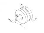 Entretoise Ø50 pour verre fond plat