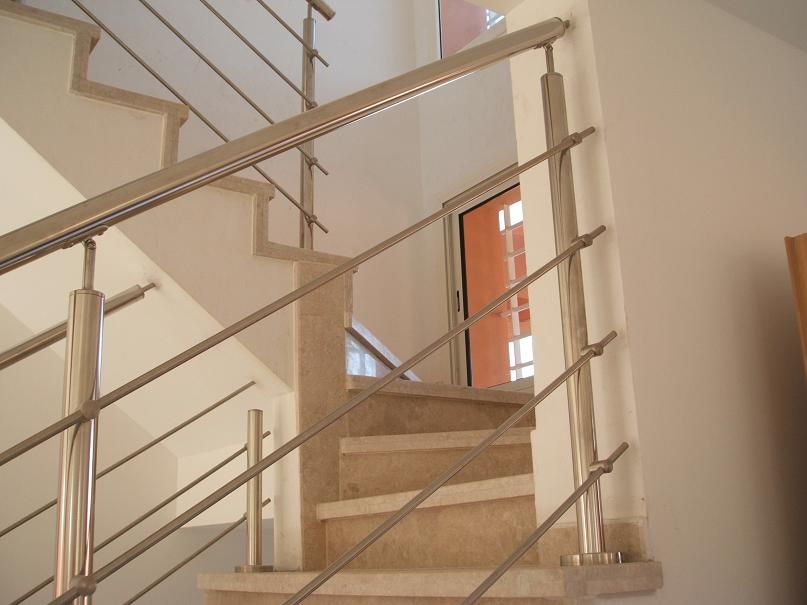 Garde-corps inox poli miroir
