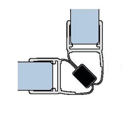 Joint d'étanchéité magnétique, 2x200cm fermeture 90° ou 180° verre