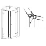 Joint d\'étanchéité magnétique 135° - 201 cm