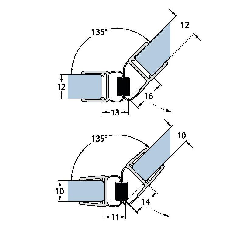 Joint Magnétique Universel Pour Frigo Et Congélateur - Personnalisable à La Taille, Gris - Étanchéité Renforcée