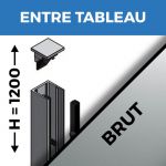 KIT GARDE-CORPS BALCON A LA FRANçAISE - Hauteur 1200 mm - Aluminium BRUT - Verre hors fourniture