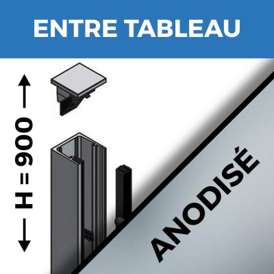 KIT GARDE-CORPS BALCON A LA FRAN�AISE - Hauteur 900 mm - Aluminium anodis� naturel - Verre hors fourniture