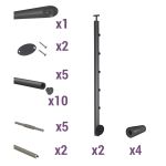 KIT GARDE-CORPS PRESTIO LG 2 M