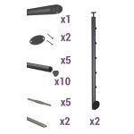 KIT GARDE-CORPS PRESTIO LG 2 M