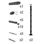 KIT GARDE-CORPS PRESTIO LG 2 M
