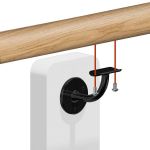 Kit main courante bois - ch&ecirc;ne brut - interieur - support dark