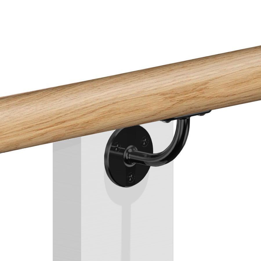 Kit main courante bois - ch&ecirc;ne brut - interieur - support dark