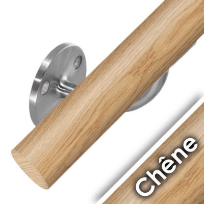 Kit main courante bois - ch�ne brut - interieur