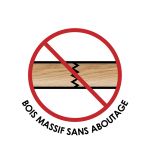 Kit main courante bois - h&ecirc;tre brut - interieur - support aspect laiton poli