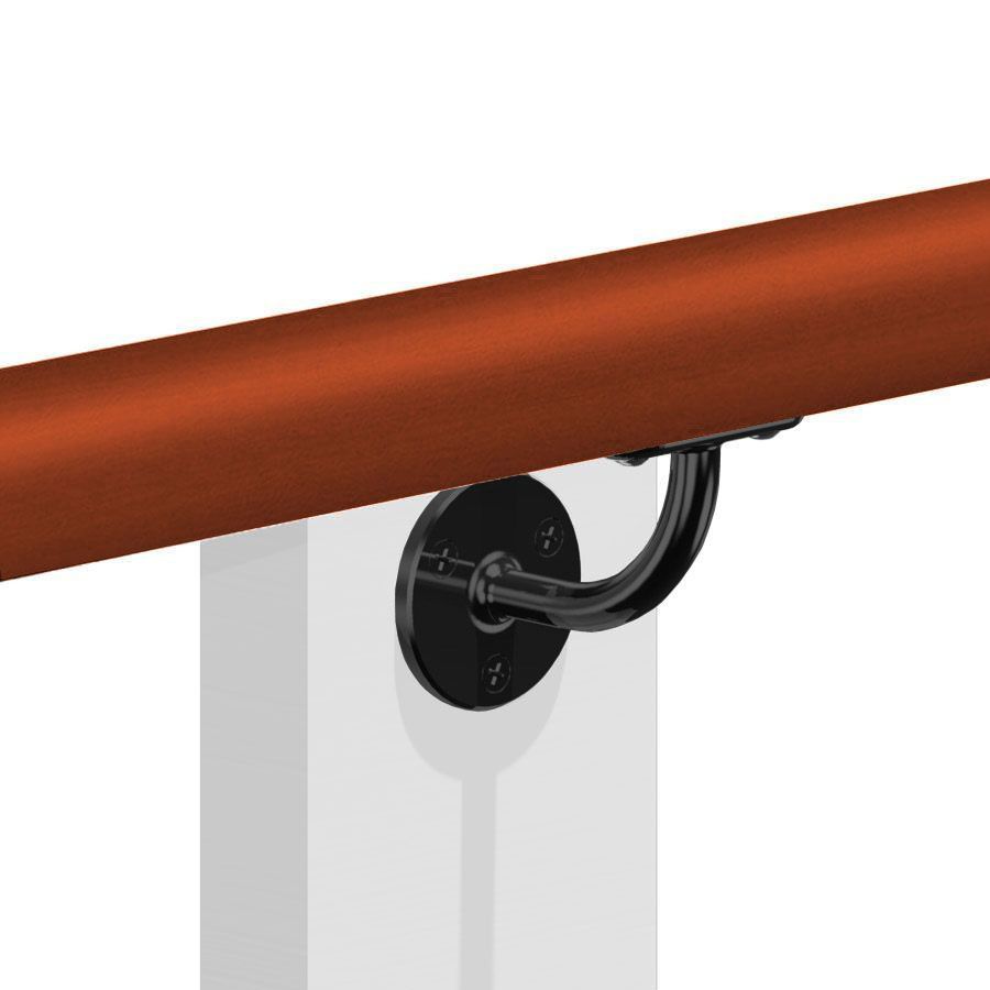 Kit main courante bois - sipo - int&eacute;rieur - support Dark