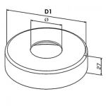 Kit poteau de balustrade modèle 23 - H 970 mm