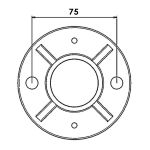 Kit poteau de balustrade modèle 24 - H 970 mm