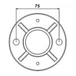 Kit poteau de balustrade modèle 24 poli miroir - H 970 mm