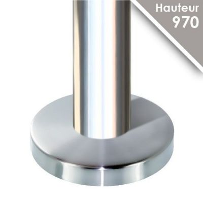 Kit poteau de balustrade mod�le 24 poli miroir - H 970 mm