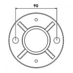 Kit poteau de balustrade modèle 25 - H 970 mm