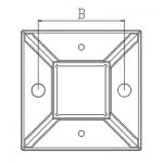 Kit poteau de balustrade modèle 28 - H 1200 mm