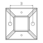 Kit poteau de balustrade modèle 28 - H 1200 mm