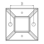 Kit poteau de balustrade modèle 28 - H 1200 mm