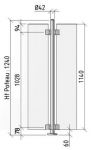 KIT POTEAU PISCINE - H1240 mm - Ø42,4 mm - INOX 316 BROSSé