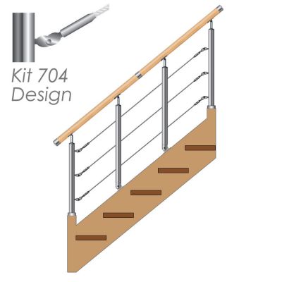 KIT RENOVATION 4 POTEAUX - 3 c�bles - KIT 704 DESIGN