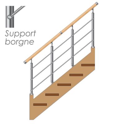 KIT RENOVATION 4 POTEAUX - Supports Borgnes - 3 barres �12 mm