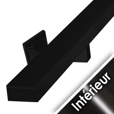 Main courante acier en kit - NOIR RAL 9005