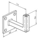 Main courante acier en kit - NOIR RAL 9005