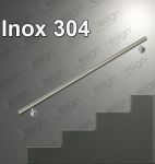 Main courante inox en kit - intérieur - inox 304